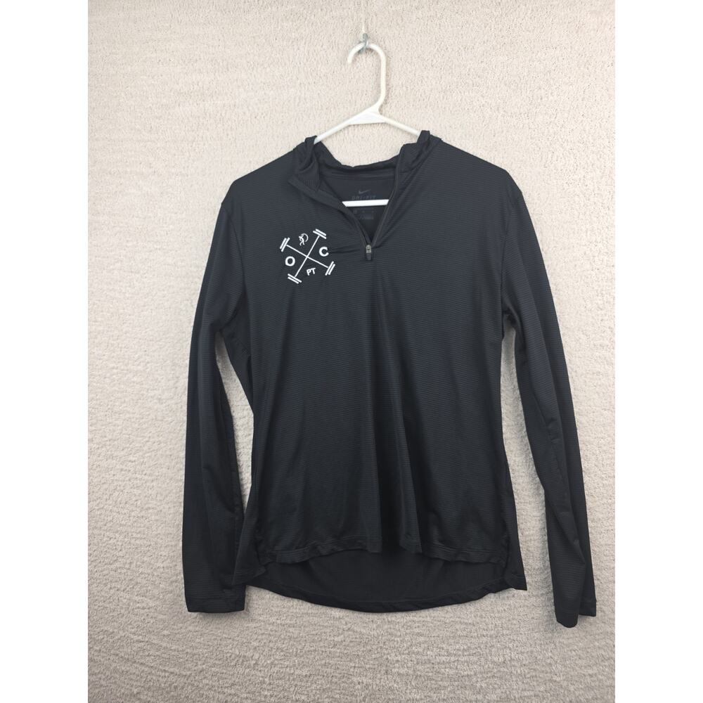 Nike Dri-Fit Quarter Zip Pullover Black Size Medium Long Sleeve